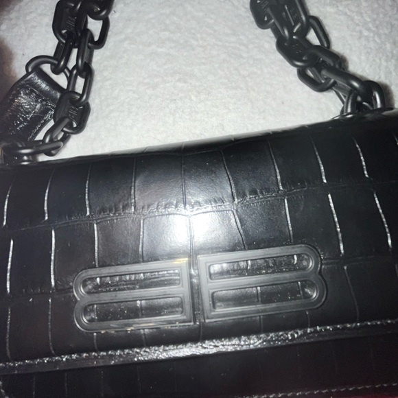 BALENCIAGA BLACK CALFSKIN LEATHER GOSSIP CROSSBODY BAG NWT SEE DESCRIPTION - Picture 10 of 11